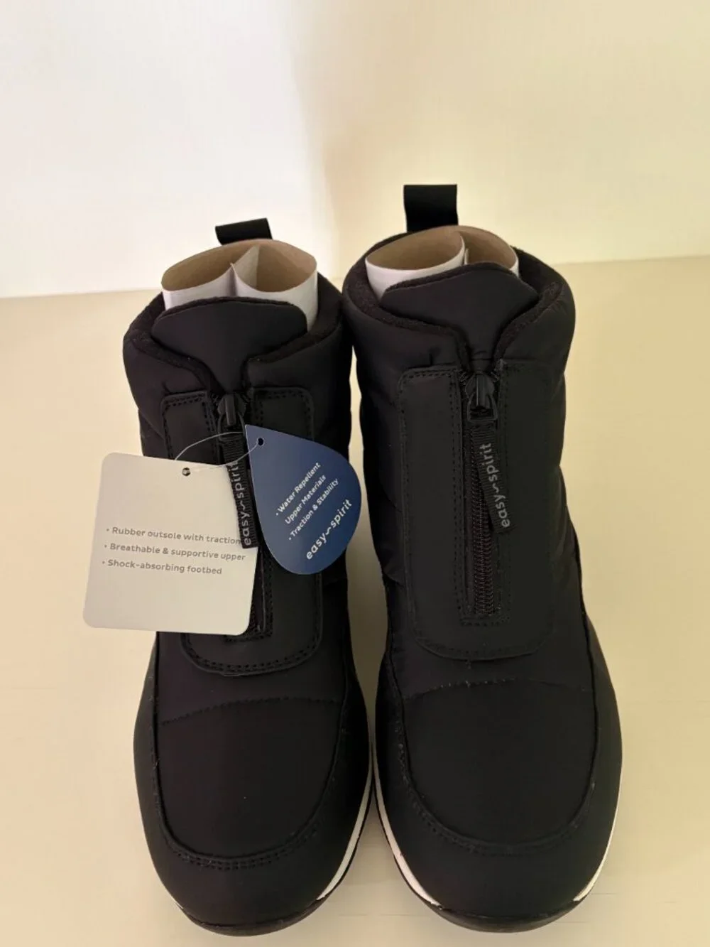 NWT Easy Spirit Edele Cold Weather Casual Black Booties  Sz 10 M